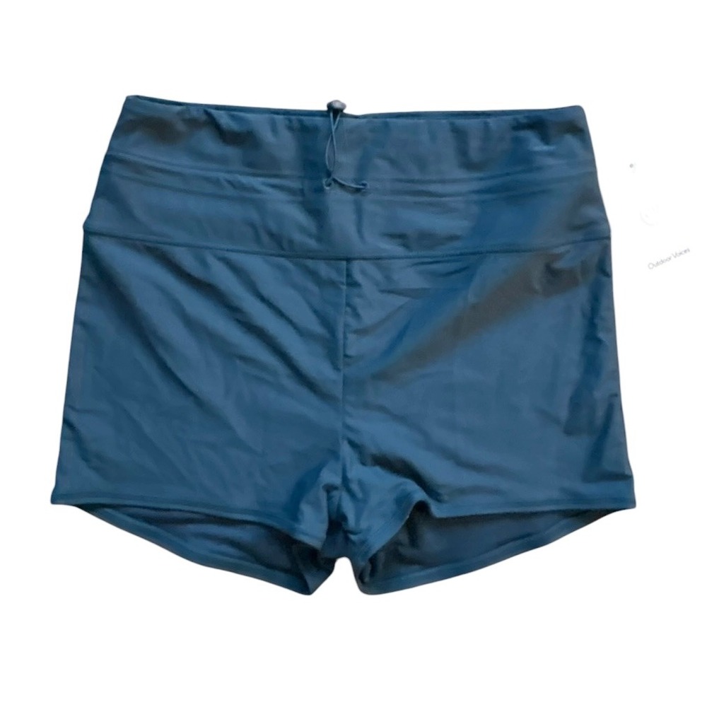 Outdoor Voices Womens Swim Shorts XL 2" Dark Teal Wide Band NWT Beach 50+ UPF